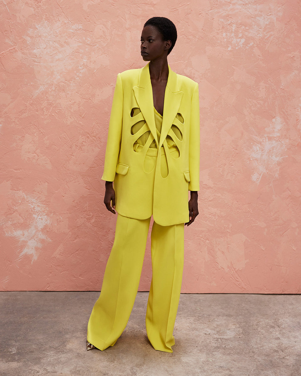 Neon yellow clearance pantsuit