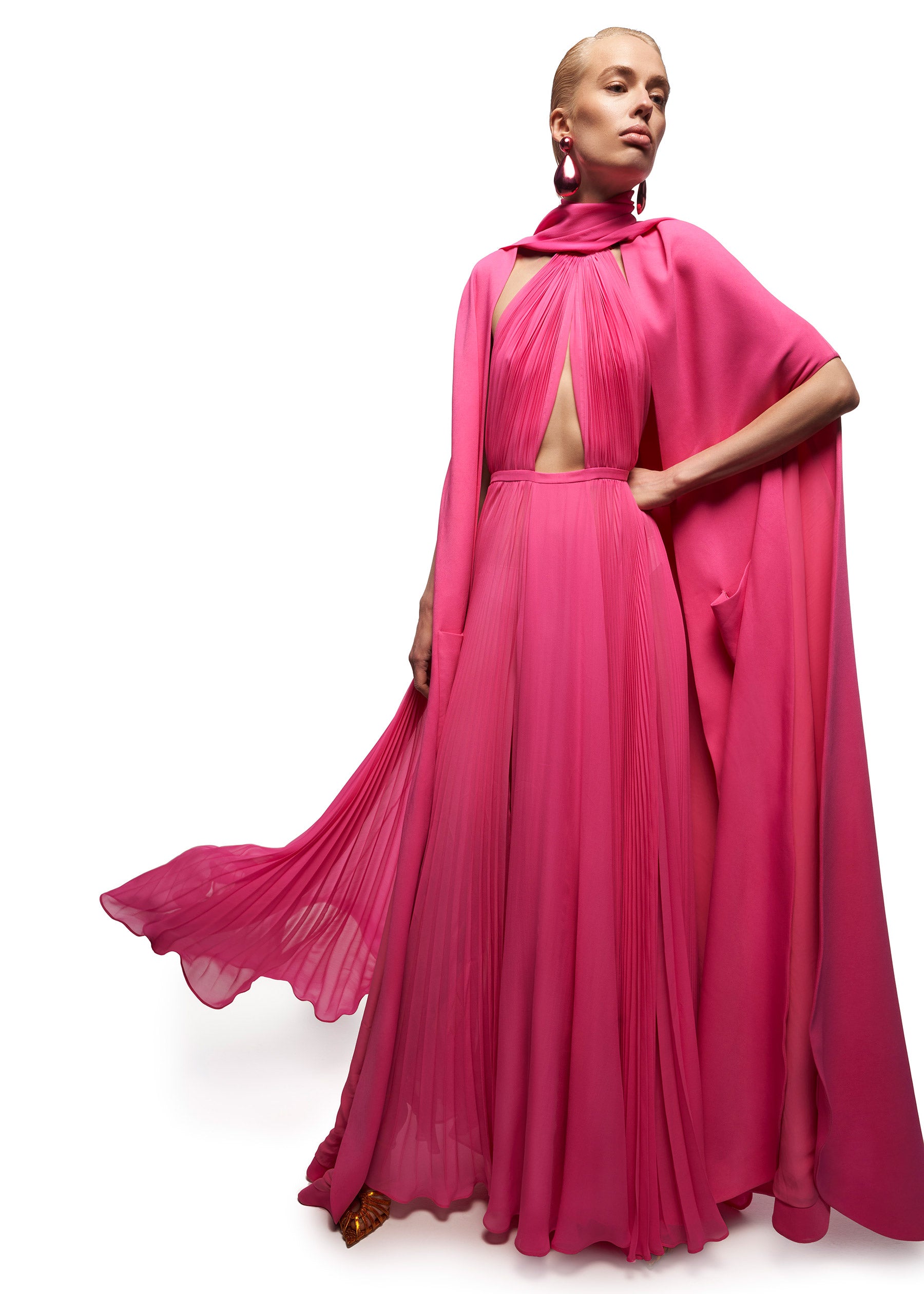 pink ibiza dress The Stardust Maxi Dress in Pink Ibiza, with stunning flare sleeves and low back neckline this is a must-have for your spring wardrobe.